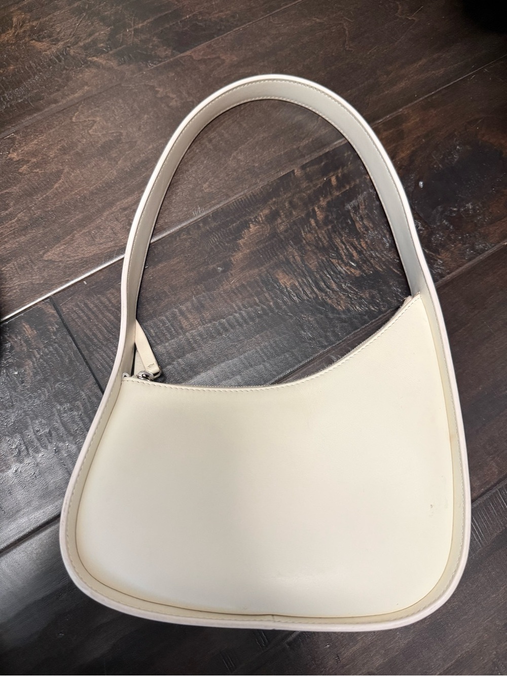 The Row Cream Leather Crescent Shoulder Bag - Picture 2 of 5